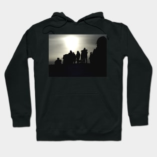 People on mountain top Silhouette taken at castleton derbyshire in the peak district Hoodie